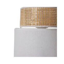 Applique Incurvée Rotin Et Tissu Blanc Ostaria 8 Applique Incurvée Rotin Et Tissu Blanc Ostaria -Accueil Décoration Boutique applique incurvee rotin et tissu blanc ostaria 1 2