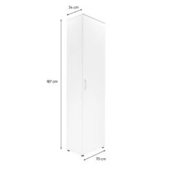 Armoire 1 Porte 6 Niveaux Blanc -Accueil Décoration Boutique armoire 1 porte 6 niveaux andy blanc 6
