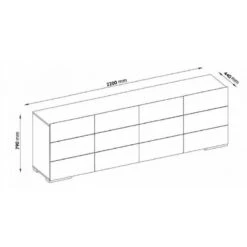 Bahut 4 Portes Chêne Blanchi Elba -Accueil Décoration Boutique bahut 4 portes chene blanchi elba 4