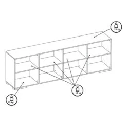 Bahut 4 Portes Chêne Blanchi Elba -Accueil Décoration Boutique bahut 4 portes chene blanchi elba 5