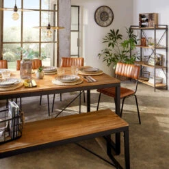 Banc Métal Et Bois Edena Atmosphera 11 Banc Métal Et Bois Edena Atmosphera -Accueil Décoration Boutique banc metal et bois edena atmosphera 4