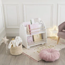 Bibliothèque Enfant Roulettes Doré Atmosphera -Accueil Décoration Boutique bibliotheque enfant roulettes dore atmosphera 3