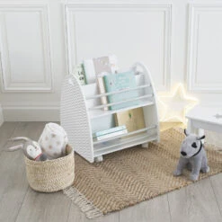 Bibliothèque Enfant Roulettes Gris Atmosphera -Accueil Décoration Boutique bibliotheque enfant roulettes gri atmosphera 2