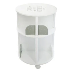 Bibliothèque Ronde Petite Histoire Enfant Roulettes Gris Atmosphera -Accueil Décoration Boutique bibliotheque ronde petite histoire enfant roulettes gris atmosphera 3