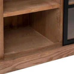 Buffet 1 Porte Vitrée 2 Tiroirs Danik Bois Atmosphera -Accueil Décoration Boutique buffet 1 porte vitree 2 tiroirs danik bois atmosphera 4