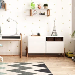 Buffet 1 Tiroir 2 Portes Oslo Blanc -Accueil Décoration Boutique buffet 1 tiroir 2 portes oslo blanc 3