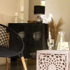 Buffet 2 Portes Métal Ajouré Teeco Atmosphera -Accueil Décoration Boutique buffet 2 portes metal ajoure teeco atmosphera 4