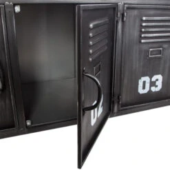 Buffet Bas Sevin Métal 4 Portes Atmosphera -Accueil Décoration Boutique buffet bas sevin metal 4 portes atmosphera 4