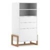 Buffet Haut 2 Tiroirs 1 Porte Oslo Blanc -Accueil Décoration Boutique buffet haut 2 tiroirs 1 porte oslo blanc