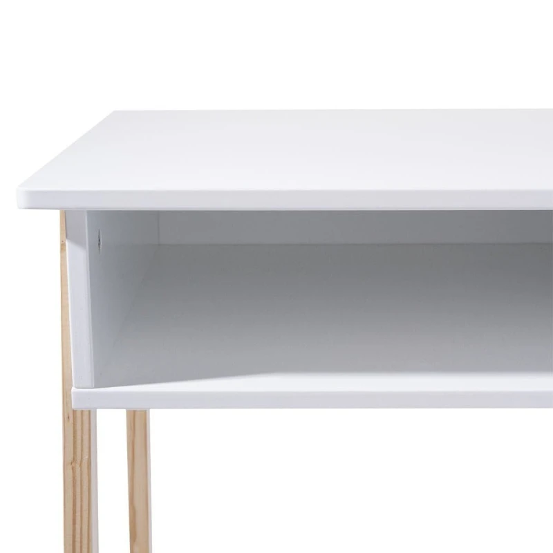 Bureau Enfant Blanc Pieds Bois Atmosphera 5 Bureau Enfant Blanc Pieds Bois Atmosphera – Image 3