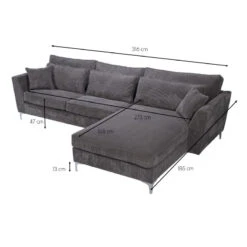 Canapé Angle Droit Isla Velours Côtelé Gris 15 Canapé Angle Droit Isla Velours Côtelé Gris -Accueil Décoration Boutique canape angle droit gris isla 6