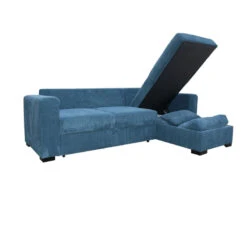 Canapé D'angle Joe Gauche Ou Droite Bleu Convertible Lit -Accueil Décoration Boutique canape d angle joe gauche ou droite bleu convertible lit 2