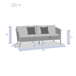 Canapé De Salon Extérieur 3 Places Embruns Hespéride -Accueil Décoration Boutique canape de salon exterieur 3 places embruns hesperide 3