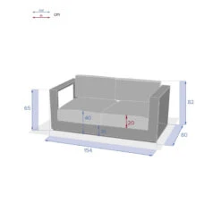 Canapé Extérieur 2 Places Allure Blanc Hespéride -Accueil Décoration Boutique canape exterieur 2 places allure blanc hesperide 2
