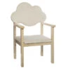 Chaise Enfant Nuage Blanc Pieds Bois Atmosphera -Accueil Décoration Boutique chaise enfant nuage blanc pieds bois atmosphera