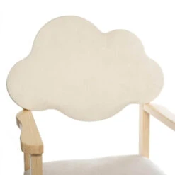 Chaise Enfant Nuage Blanc Pieds Bois Atmosphera -Accueil Décoration Boutique chaise enfant nuage blanc pieds bois atmosphera 2