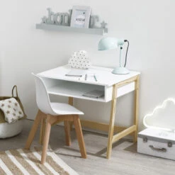 Chaise Enfant Pieds Bois Atmosphera Blanc -Accueil Décoration Boutique chaise enfant pieds bois atmosphera blanc 3