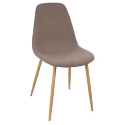 Chaise Roka Coloris Taupe Atmosphera -Accueil Décoration Boutique chaise roka coloris taupe et hetre atmosphera 1