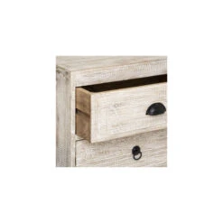 Chevet 3 Tiroirs Bois Blanchi Ajay Atmosphera -Accueil Décoration Boutique chevet 3 tiroirs bois blanchi ajay atmosphera 5