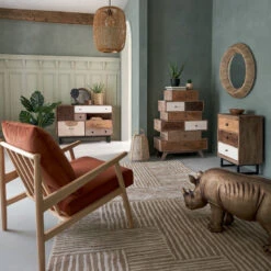 Chevet 3 Tiroirs Unis Koval Atmosphera -Accueil Décoration Boutique chevet 3 tiroirs unis atmosphera 1 4