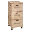 Chiffonnier Bois 3 Cagettes Sur Roulettes 5Five -Accueil Décoration Boutique chiffonnier bois 3 cagettes sur roulettes 5five