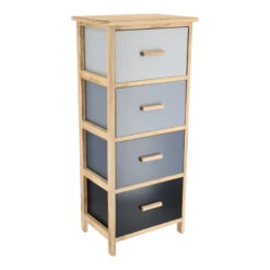 Chiffonnier Grand Modèle 4 Tiroirs Dégradé Gris