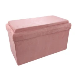 Coffre Banc Pliable Rose Compatible Briques -Accueil Décoration Boutique coffre banc pliable rose compatible briques 3