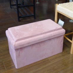 Coffre Banc Pliable Rose Compatible Briques -Accueil Décoration Boutique coffre banc pliable rose compatible briques 5