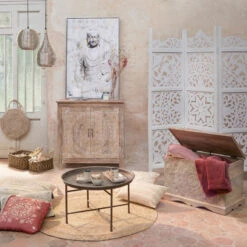 Coffre Chambre Shirel En Bois Blanchi Atmosphera -Accueil Décoration Boutique coffre chambre shirel en bois blanchi atmosphera 3