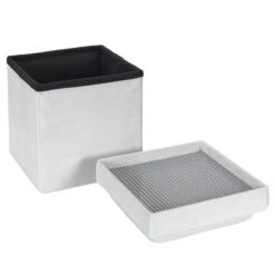 Coffre Pouf Pliable Gris Compatible Briques -Accueil Décoration Boutique coffre pouf pliable gris compatible briques 5
