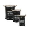 Coffres Bidons Noir Industriel - Lot De 3 - Atmosphera -Accueil Décoration Boutique coffres bidons noir industriel lot de 3 atmosphera