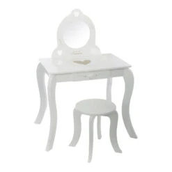 Accueil Décoration Boutique 5 Coiffeuse Avec Tabouret Enfant Blanc Atmosphera