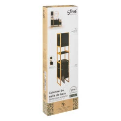 Colonne De Salle De Bain Noir Natureo 5Five -Accueil Décoration Boutique colonne de salle de bain noir natureo 5five 3