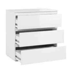 Commode 3 Tiroirs Capetown Blanc -Accueil Décoration Boutique commode 3 tiroirs capetown blanc 2