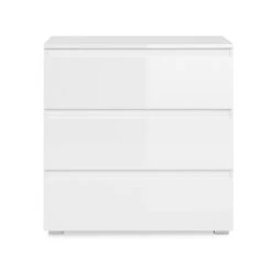 Commode 3 Tiroirs Capetown Blanc -Accueil Décoration Boutique commode 3 tiroirs capetown blanc 4