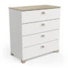 Demeyere Commode 4 Tiroirs Izzy Blanc Et Bois -Accueil Décoration Boutique commode 4 tiroirs izzy blanc bois