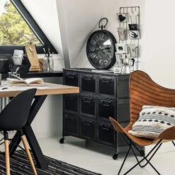 Commode Métal 9 Tiroirs Broc Atmosphera -Accueil Décoration Boutique commode metal 9 tiroirs zaret atmosphera 2