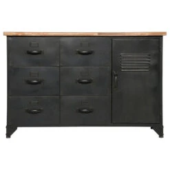 Commode Métal Et Bois Cierna Atmosphera -Accueil Décoration Boutique commode metal torof atmosphera 3