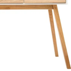 Console Sur Pieds Bois Elva Blanc Atmosphera -Accueil Décoration Boutique console sur pieds bois elva blanc atmosphera 3