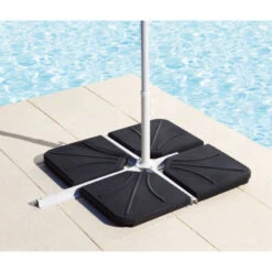 Dalle 25 Kg Pour Pied De Parasol En Croix Hespéride Noir -Accueil Décoration Boutique dalle 25kg pour pied de parasol en croix hesperide noir 2