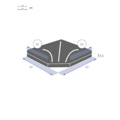 Dalle 25 Kg Pour Pied De Parasol En Croix Hespéride Noir -Accueil Décoration Boutique dalle 25kg pour pied de parasol en croix hesperide noir 3