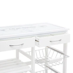 ATMOSPHERA Desserte De Cuisine Verre Blanc Modèle GUSTAF 8 ATMOSPHERA Desserte De Cuisine Verre Blanc Modèle GUSTAF -Accueil Décoration Boutique desserte de cuisine verre blanc modele gustaf 2