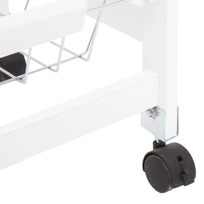 ATMOSPHERA Desserte De Cuisine Verre Blanc Modèle GUSTAF 6 ATMOSPHERA Desserte De Cuisine Verre Blanc Modèle GUSTAF – Image 4