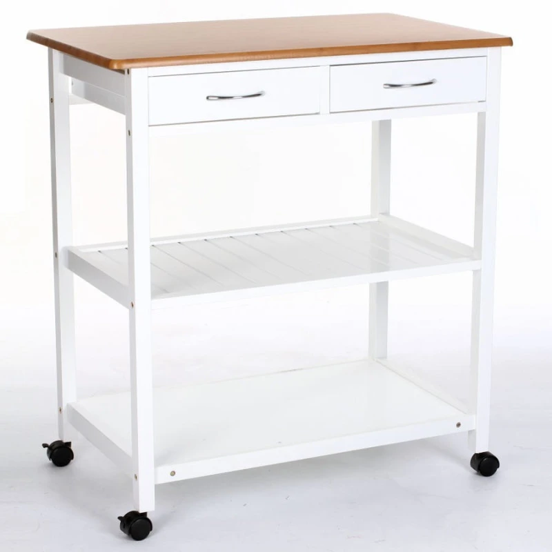 Desserte Imitation Bambou Blanc 4 Desserte Imitation Bambou Blanc – Image 2