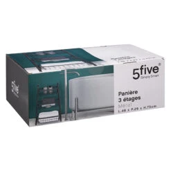 Desserte Métal 3 Paniers Noir 5Five -Accueil Décoration Boutique desserte metal 3 paniers noir 5five 1