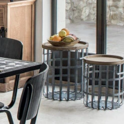 Ensemble De 2 Tables à Café Métal Facto Atmosphera -Accueil Décoration Boutique ensemble de 2 tables a cafe metal facto atmosphera 5