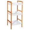 Étagère 3 Niveaux Natureo Blanc 5Five 1 Étagère 3 Niveaux Natureo Blanc 5Five -Accueil Décoration Boutique etagere 3 niveaux en bambou veritable