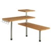 Etagère D'angle 3 Niveaux Bambou Et Inox 5Five -Accueil Décoration Boutique etagere d angle 3 niveaux bambou et inox 5five