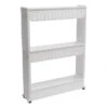 Étagère De Rangement Passe-partout Blanc Sur Roulettes -Accueil Décoration Boutique etagere de rangement passe partout blanc sur roulettes