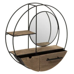 Etagère Murale Ronde D50 Miroir Atmosphera -Accueil Décoration Boutique etagere murale ronde d50 miroir atmosphera 1